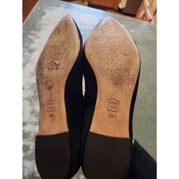 TORY BURCH Ashton black patent T-strap flat shoes sz 8 - Picture 3 of 6